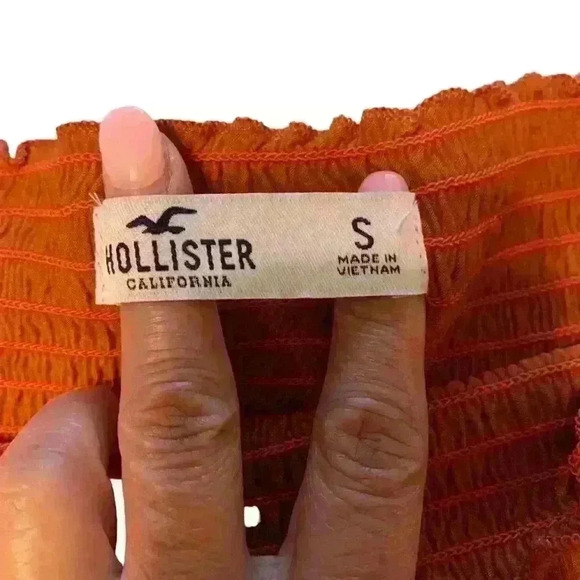 Hollister Strapless Rust Color Tube Top Crop Top - Picture 3 of 3